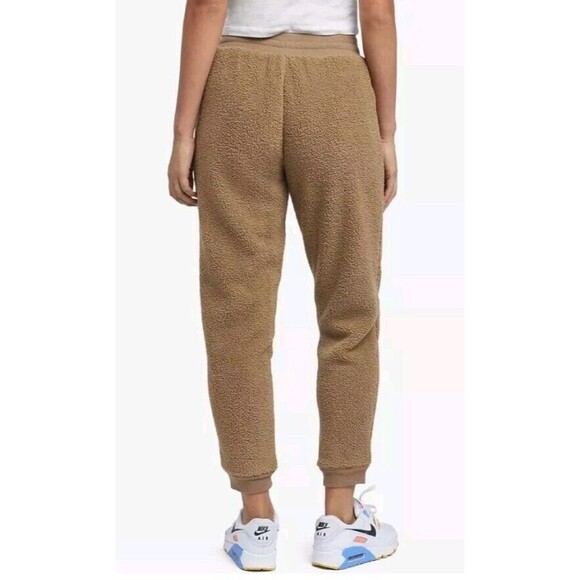 Hippie Rose Junior Sherpa Cozy Joggers Pants Elastic Unisex Size Large Brown New - Picture 2 of 14